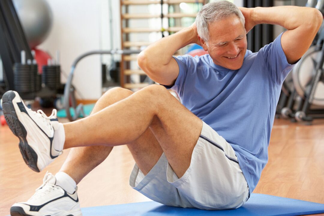 Realizando exercícios para restaurar a próstata